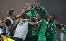 Comoros players celebrate their win over Ghana in their Africa Cup of Nations match on 18 January 2022. Picture: @CAF_Online/Twitter