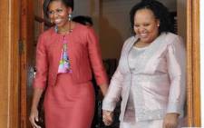 FILE: Michelle Obama (L) with President Jacob Zuma's wife Nompumelelo Ntuli-Zuma (R). Picture: EWN.