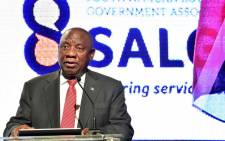 President Cyril Ramaphosa addresses South African Local Government Association National Members Assembly at Inkosi Albert Luthuli International Convention Centre, Durban. Picture: GCIS.