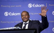 Eskom CEO Brian Molefe gestures during a press conference in Johannesburg on 3 November 2016. Picture: Reinart Toerien/EWN.