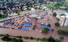 An aerial image from Twitter which claims to be of the flooding in Bela-Bela on 14 March 2014. Picture: @Francois_BPH