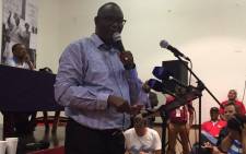 Axed general secretary Zwelinzima Vavi addressed a council in Salt River in his first public address since his booting from Cosatu on 9 April 2015. Picture: Monique Mortlock/EWN