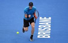 Andy Murray of Britain celebrates beating James Duckworth of Australia in their men's singles first round match at the Brisbane International tennis tournament in Brisbane on 1 January, 2019. Picture: AFP.