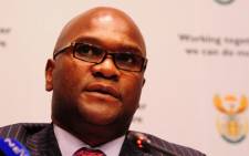 Police Minister Nathi Mthethwa announces the latest crime statistics at Parliament on 20 September 2012. Picture: GCIS/SAPA