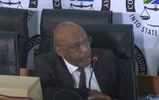 A screengrab of former ANC MP Vincent Smith giving evidence at the state capture inquiry on 4 September 2020. Picture: SABC/YouTube

