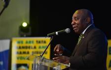 President Cyril Ramaphosa addresses the Hellenic, Italian and Portuguese communities at Germiston, Ekurhuleni, on 26 March 2019 at the HIP Alliance. Picture: @MYANC/Twitter 