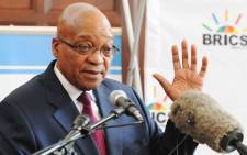President Jacob Zuma during a media briefing ahead of the 5th BRICS Summit at the Sefako Makgatho Presidential Guest House in Pretoria. Picture: Siya Duda/GCIS