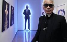 Fashion designer Karl Lagerfeld at an exhibition in Paris. Picture: AFP