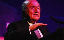 FIFA President Sepp Blatter at the 100 days to the world cup celebrations. Picture: Taurai Maduna/ Eyewitness News.