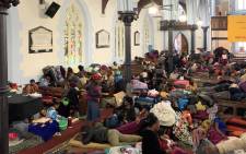 Refugees living in Cape Town spent the night at the Central Methodist Mission Church after clashes with police during their removal from the UNHCR's offices on 30 October 2019. Picture: Kayleen Morgan/EWN