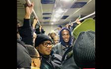Transport Minister Fikile Mbalula experienced difficulties that Cape Town Metrorail commuters face daily as he joined them on a trip. Picture: @MbalulaFikile/Twitter.