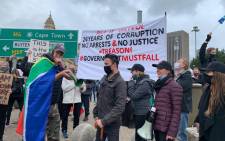 Capetonians gathered at the Grand Parade on 5 September 2020 to protest against corruption, farm murders, gender-based violence, and child killings. Picture: Kaylynn Palm/EWN.