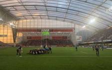 The Highlanders versus the Blues in the first of the New Zealand Super Rugby derbies at the Forsyth Barr Stadium. Picture: Highlanders Facebook