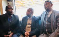 Transport Minister Blade Nzimande boarded a train in Mamelodi on 5 October 2018 to experience first-hand the challenges that commuters face. Picture: @SAgovnews/Twitter