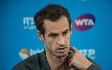 Andy Murray addresses media in Brisbane following his defeat to Daniil Medvedev on 2 January 2019. Picture: @BrisbaneTennis/Twitter.