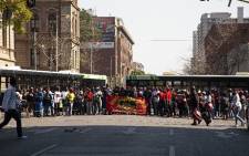 City of Tshwane municipal workers protest in the city centre demanding an 18% salary increase. Picture: Kayleen Morgan/EWN
