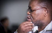Gwede Mantashe of the ANC's NEC addresses the media at Luthuli House on Fees Must Fall. Picture: Thomas Holder/EWN