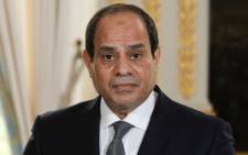 This file photo taken on 24 October 2017 shows Egypt's President Abdel Fattah al-Sisi looking on during a press conference at the Elysee Palace in Paris. Sisi announced on January 19, 2018, that he will be a candidate in the presidential election due to take place in March. Picture: AFP.