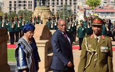 President Jacob Zuma receives President Ellen Johnson Sirleaf of Liberia for a state visit to South Africa. Picture: GCIS.