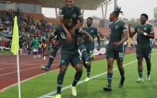 Nigeria players celebrate a goal in their Africa Cup of Nations Group D match against Egypt on 11 January 2022. Picture: @CAF_Online/Twitter