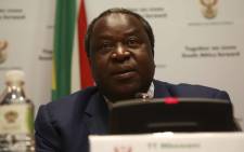 Finance Minister Tito Mboweni addressing the media prior to his Annual Budget speech taking place on 20 February 2018 in Cape Town. Pictures: Cindy Archillies/EWN.

