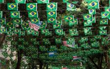 Brazilian flags during the 2014 Soccer World Cup