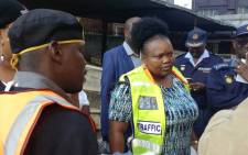 Gauteng Community Safety MEC Sizakele Nkosi-Malobane interacts with drivers and commuters on road safety issues ahead of the Easter weekend. Picture: @GP_CommSafety/Twitter.