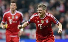 Bayern Munich's Bastian Schweinsteiger celebrates his goal against Arsenal during the second leg of the Champions' League on 11 March 2014. Picture: Facebook.