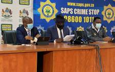 KwaZulu-Natal Premier Sihle Zikalala (left) and Police Minister Bheki Cele at a briefing on 3 August 2021 on developments related to the looting and riots that happened in the province in July. Picture: Picture: Nkosikhona Duma/Eyewitness News
