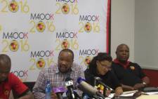 Numsa's Irvin Jim at the press briefing about the union's expulsion from Cosatu, on 9 November 2014. Picture: Reinart Toerien/EWN.