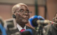 FILE: Former Zimbabwean President Robert Mugabe gives his closing statements at the end of the 25th AU summit held in Sandton, Johannesburg. Picture: AFP.