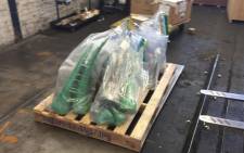 FILE: Rhino horns seized at the OR Tambo International Airport in January. Picture: Supplied