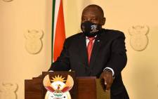 FILE: President Cyril Ramaphosa addresses the nation on lockdown restrictions. Picture: GCIS.