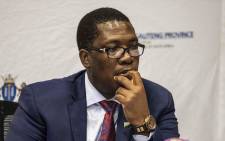 Gauteng Education MEC Panyaza Lesufi addresses the media on the state of readiness of the reopening of schools. Picture: Abigail Javier/EWN