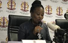 FILE: Public Protector Busisiwe Mkhwebane during a press briefing. Picture: Kgothatso Mogale/EWN.