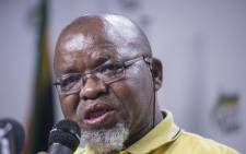 FILE: Gwede Mantashe addresses the media during a press briefing at Luthuli House in Johannesburg. Picture: Ihsaan Haffejee/EWN