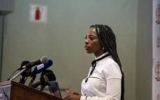 Public Protector Kholeka Gcaleka at the Cape Town Press Club on 14 November 2023. Picture: Kayleen Morgan/Eyewitness News
