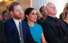 The Duke and Duchess of Sussex attend the Endeavour Fund Awards at Mansion House in London on 5 March 2020. Picture: AFP.
