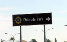 A sign to the Eldorado Park police station. Picture: Christa van der Walt/EWN