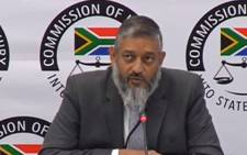 FILE: A screengrab of Transnet acting group chief executive Mohammed Mahomedy at the Zondo commission of inquiry into state capture on 15 May 2019.