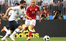 France's Nabil Fekir dribbles with the ball during the World Cup game against Denmark on 26 June 2018. Picture: @equipedefrance/Twitter
