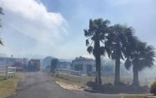 Fire fighters battle blaze at Oatlands Holiday Resort in Simonstown. Picture: Aletta Harrison/EWN