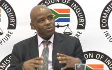 A YouTube screen grab of Elijah Mazibuko testifying at the state capture commission of inquiry on 7 June 2018. 