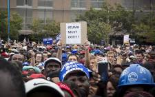 DA supporters joined the #DAMarch as they marched to Mary Fitzgerald square in Johannesburg against the leadership of President Jacob Zuma on 7 April 2017. Picture: Reinart Toerien/EWN