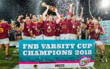 Stellenbosch University players celebrate their Varsity Cup title win. Picture: @varsitycup/Twitter