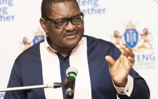 Gauteng Premier David Makhura speaking during a press briefing on 21 May 2020 in Johannesburg on the province’s response to the coronavirus pandemic. Picture: @GautengProvince/Twitter.