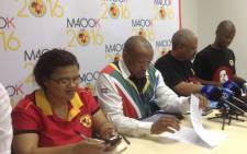 Numsa general secretary Irvin Jim (second from left). Picture: Stephen Grootes/EWN.