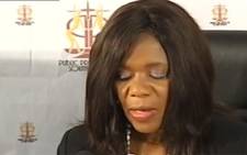 The Public Protector Thuli Madonsela releases the findings about Nkandla homestead during a press conference in Pretoria on 19 March 2014.