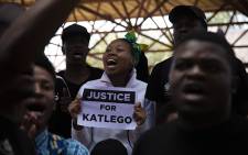 TUT students demand justice for Katlego Monareng outside the Soshanguve Magistrates Court. Picture: Kayleen Morgan/EWN