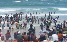 Bathers hit the surf at Mnandi Beach. Picture: Supplied